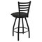 Holland Bar Stool Co 30" Swivel Bar Stool, Black Wrinkle, Canter Iron Seat X410 - alternate 2